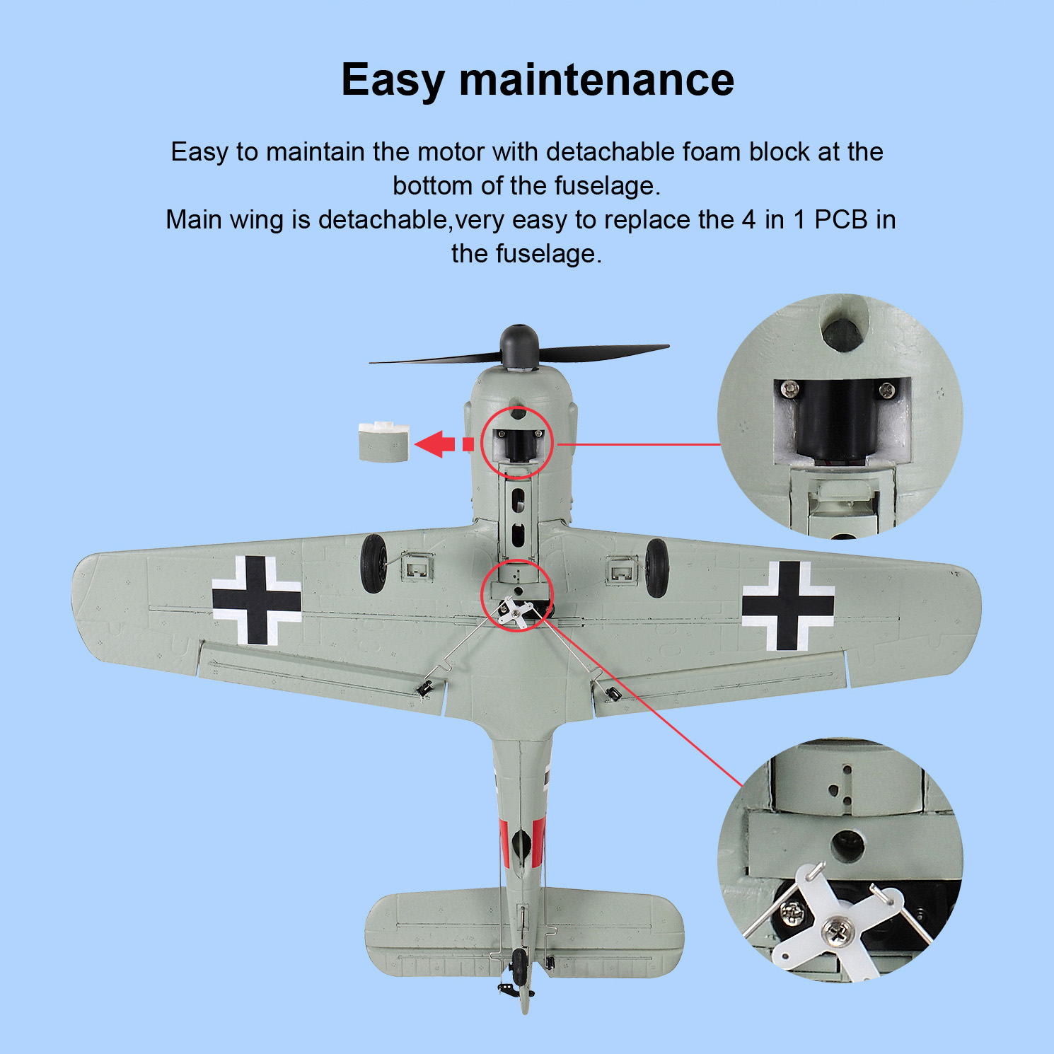 TOP-RC-HOBBY-402mm-Mini-FW190-24G-4CH-6-Achsen-Gyro-Ein-Knopf-Kunstflug-U-Turn-EPP-Maszligstabgetreu-1989933-11